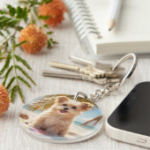 Porte-clés Chiens amusants Porte - clés (Devant Droit)