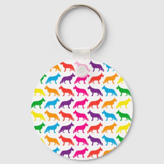 Porte-clés Chiens de berger Arc-en-ciel (Recto)