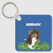 Porte-clés Chiens de berger australiens australiens Aussies F (Recto)