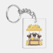 Porte-clés Chiens de carlin Stand de Lemonade (Devant gauche)