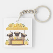 Porte-clés Chiens de carlin Stand de Lemonade (Dos)