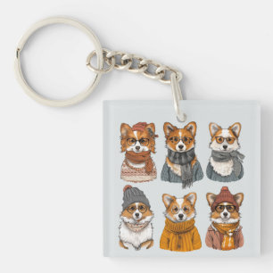 Porte-clés Chiens de Corgi gallois branchés