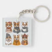 Porte-clés Chiens de Corgi gallois branchés (Dos)
