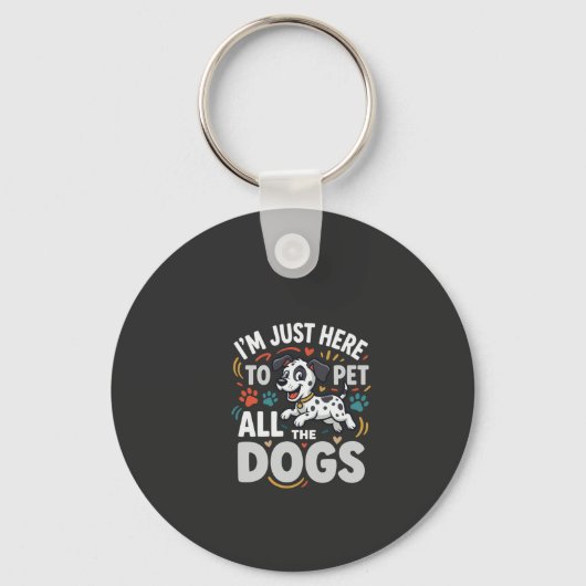 Porte-clés Chiens Drôles Amoureux Des Animaux Vector (Recto)
