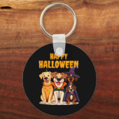 Porte-clés Chiens drôles d'Halloween mignons - Design unique (Recto)