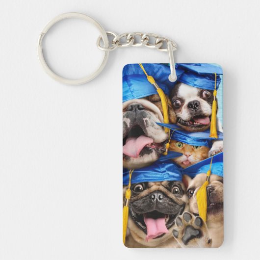 Porte-clés Chiens et Chats Diplômés en Photomaton (Devant)