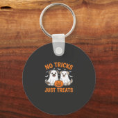 Porte-clés Chiens fantômes Halloween sans farces juste des fr (Recto)