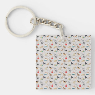 Porte-clés Chiens mignons Design Motif Blanc