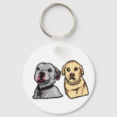 Porte-clés Chiens Mignons Mèmes (Verso)
