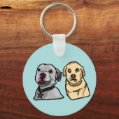 Porte-clés Chiens Mignons Mèmes (Verso)
