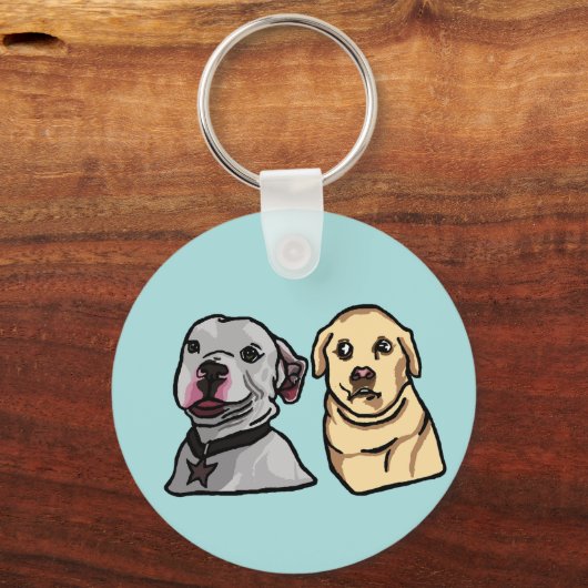 Porte-clés Chiens Mignons Mèmes (Recto)