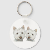 Porte-clés Chiens mignons Westie (Recto)
