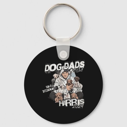 Porte-clés Chiens papas pour Kamala Harris (Recto)