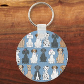 Porte-clés Chiens souriants (Recto)