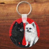 Porte-clés chiens spitz japonais (Recto)