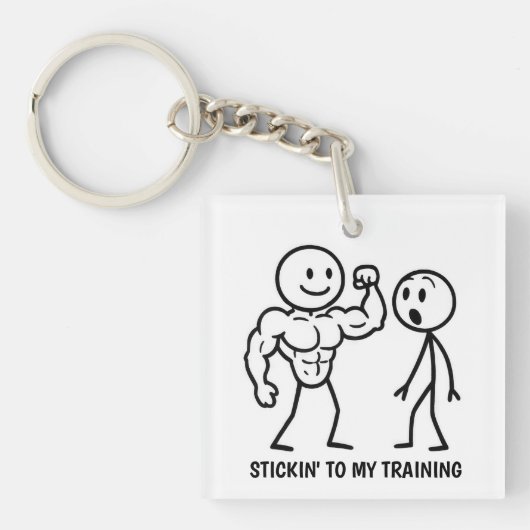 Porte-clés Chiffre de bâton de gym (Devant)