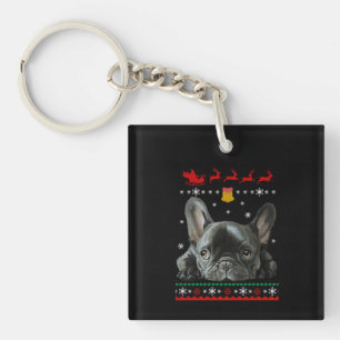 Porte-clés Chiffre de taureau français Joyeux Noël avec Fre
