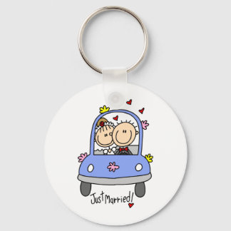 Porte-clés Chiffres de bâton marié à peine marié