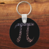 Porte-clés Chiffres mathématiques des symboles Pi de dégradé  (Recto)