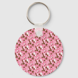 Porte-clés Chiffres napolitains 02 rose PORTE - CLÉ foncé