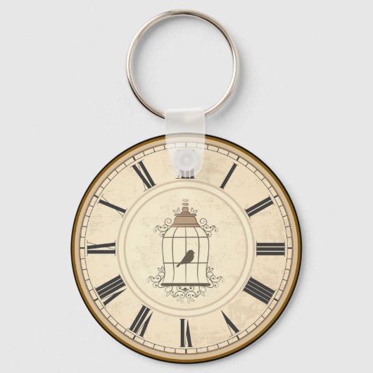 PORTE-CLÉS CHIFFRES ROMAINS ANTIQUES TEMPS RUSTIQUE (Recto)