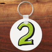 Porte-clés Chiffres stupides 2 Porte - clés verts (Recto)