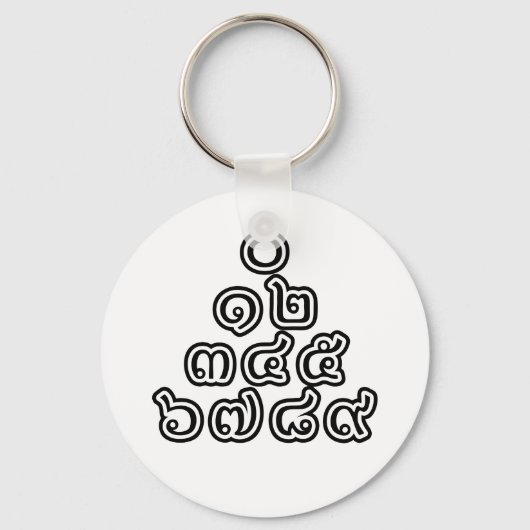 Porte-clés Chiffres thaïlandais Pyramide ♦ Script en thaï ♦ (Recto)