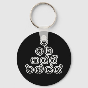 Porte-clés Chiffres thaïlandais Pyramide ♦ Script en thaï ♦