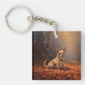 Porte-clés Chihuahua à l'automne Leaves automne Inspire (Devant)