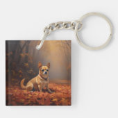 Porte-clés Chihuahua à l'automne Leaves automne Inspire (Dos)
