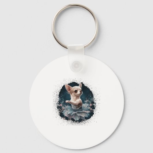 Porte-clés Chihuahua Ballerina Danse de ballet (Recto)