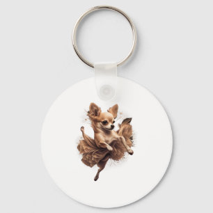 Porte-clés Chihuahua Ballerina Danse de ballet