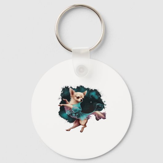 Porte-clés Chihuahua Ballerina Danse de ballet (Recto)