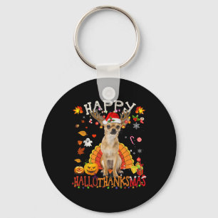 Porte-clés Chihuahua Chien Halloween Chien de Noël Joyeux Hal