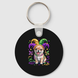 Porte-clés Chihuahua chiot mignon Mardi Gras Amoureux des chi