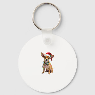 Porte-clés Chihuahua Christmas Père Noël Ugly Sweater Amoureu