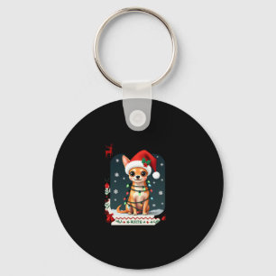 Porte-clés Chihuahua Christmas Père Noël Ugly Sweater Amoureu