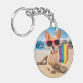 Porte-clés Chihuahua Dog à la plage (Devant gauche)
