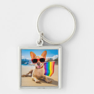 Porte-clés Chihuahua Dog at the Beach