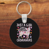 Porte-clés Chihuahua Juste Une Fille Qui Aime Chihuahuas Chie (Recto)
