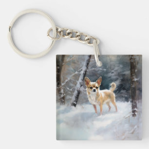 Porte-clés Chihuahua Laisser neiger Noël
