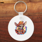 Porte-clés Chihuahua Mexique Cinco de Mayo Funny Chien (Recto)