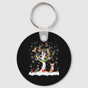 Porte-clés Chihuahua Noël Noël Noël Arbre Amoureux des chiens
