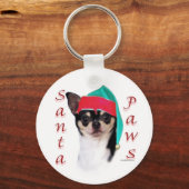 Porte-clés Chihuahua Père Noël Paws (Recto)