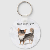 Porte-clés Chihuahua Personalised Keyring (Recto)