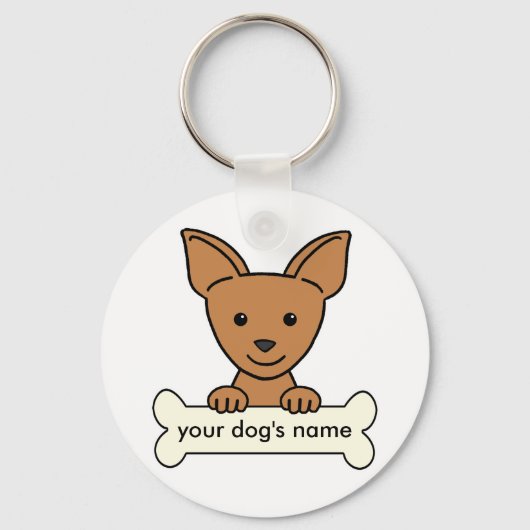 Porte-clés Chihuahua personnalisé (Recto)