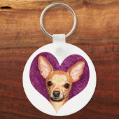 Porte-clés Chihuahua Portrait (Recto)