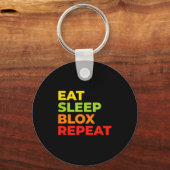 Porte-clés Child Eat Sleep Blox Repeat - Kids Gaming Slogan F (Recto)