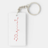 Porte-clés Chili Capsaicin Formule chimique moléculaire (Dos)