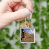 Porte-clés Chili, Île de Pâques. Colline avec Moai (main)